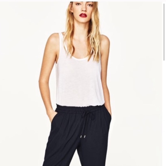 Zara navy drawstring trousers - Picture 2 of 7